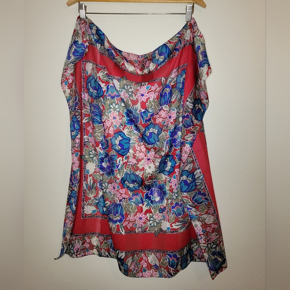 Bundle of 2 made in Italy vibrant floral scarves - Picture 2 of 9